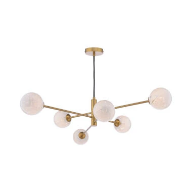 Dar Vignette 6 Arm Ceiling Pendant Light