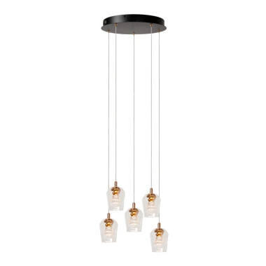 Lucide Berliane 5 Light LED Glass Cluster Ceiling Pendant