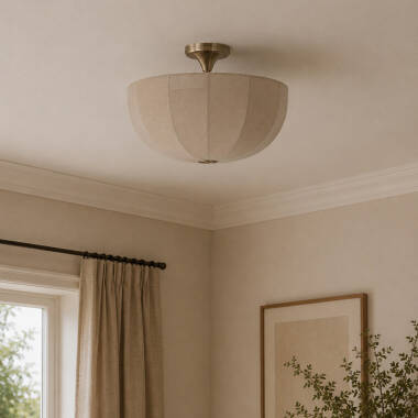 Image of Khudi & Khora Silk Flush Ceiling Light