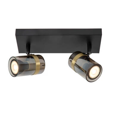 Lucide Upton Glass 2 Light Ceiling Spotlight Plate