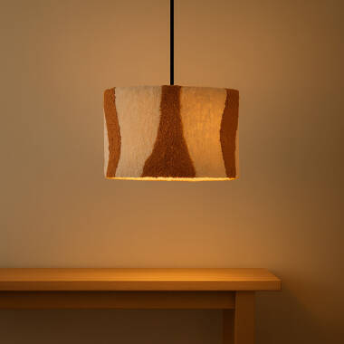 Khudi & Khora Hemp Tufted Ceiling Pendant Shade
