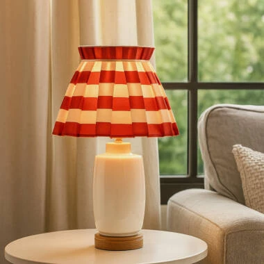 Wisteria Lille Ceramic Box Pleat Table Lamp