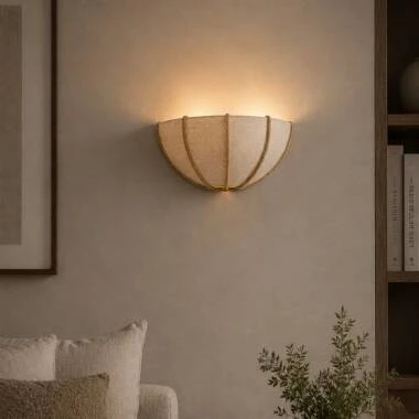 Khudi & Khora Solara Linen Wall Light