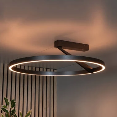 Lucide Applause 600 CCT LED Semi-Flush Ceiling Light with Remote Control