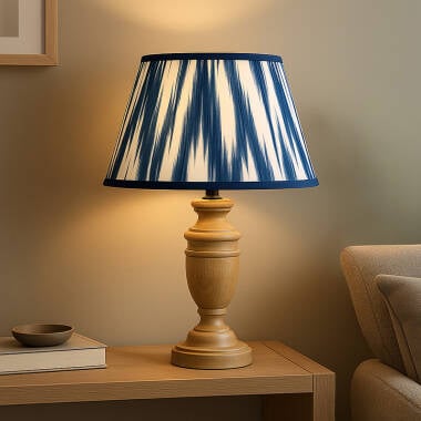 Wisteria Carver Wood Table Lamp with Elodie Shade
