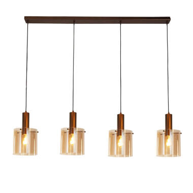 Searchlight Sweden 4 Light Glass Bar Ceiling Pendant