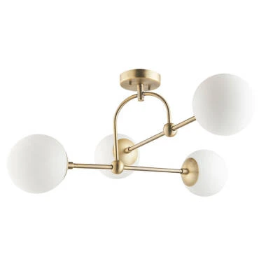 Luxia Greenwich 4 Light Semi-Flush Ceiling Light