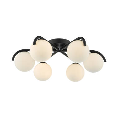 Dar Orlena 6 Light Flush Ceiling Light