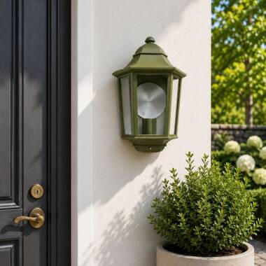 Edit Coastal Dunbar Half Lantern Outdoor Wall Light