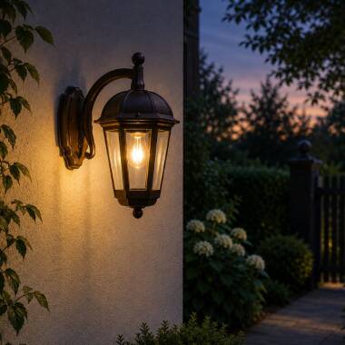 Image of Edit Coastal Sharrow Outdoor Lantern Wall Light