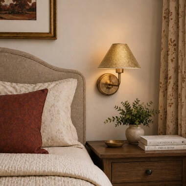 Image of Wisteria Camellia Velvet Wall Light