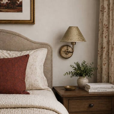 Image of Wisteria Camellia Velvet Wall Light