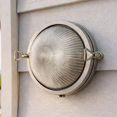 Westport Coastal Pebble Outdoor Flush Wall Light