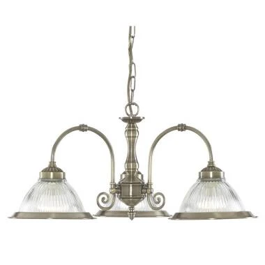 Searchlight American Diner 3 Arm Dual Mount Ceiling Pendant Light