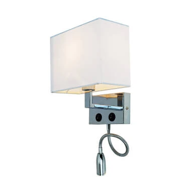 Image of Edit Waldorf Wall Light with LED Reading Light