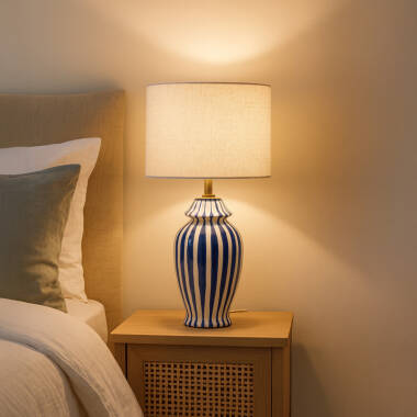Image of Wisteria Bailey Ceramic Table Lamp