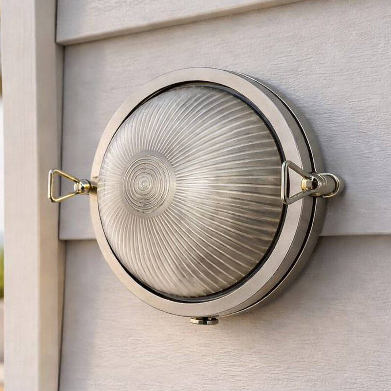 Image of Westport Coastal Pebble Outdoor Flush Wall Light