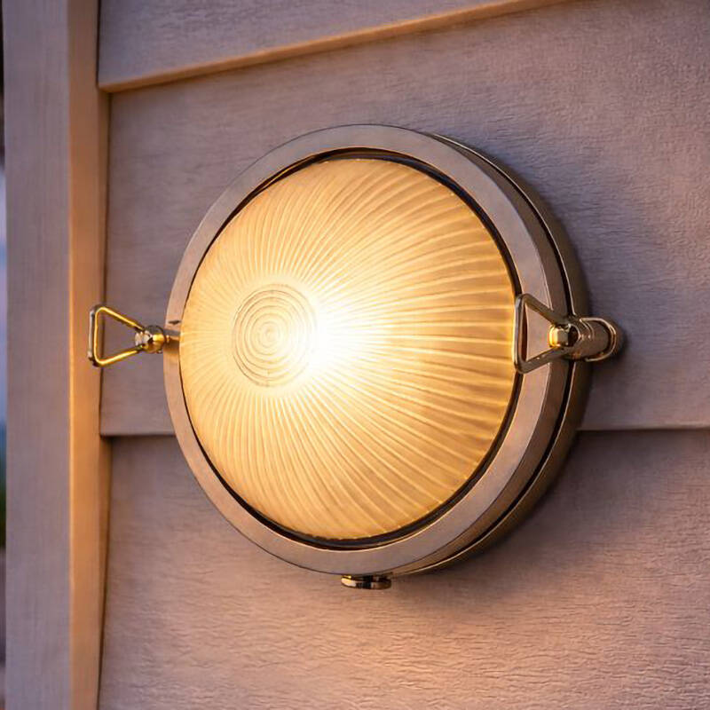 Image of Westport Coastal Pebble Outdoor Flush Wall Light