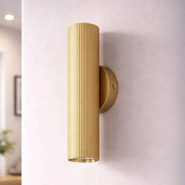 Westport Silk Knurl Fluted 250 Up & Down Wall Light