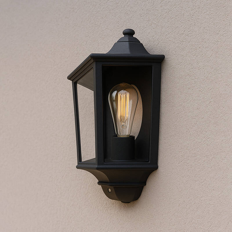 Image of Edit Coastal Riviera Half Lantern Outdoor Wall Light