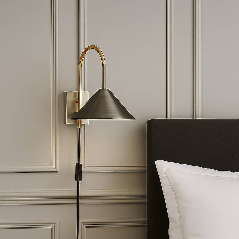 Image of Wisteria Strikey Wall Light With Plug