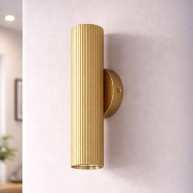 Image of Westport Silk Knurl Fluted 250 Up & Down Wall Light