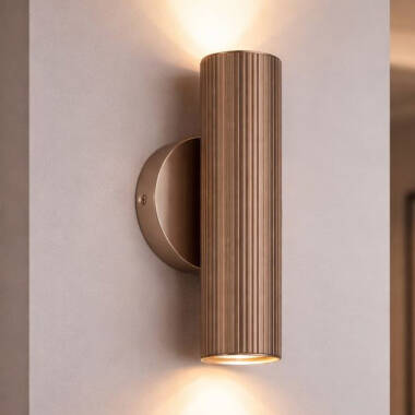 Image of Westport Silk Knurl Fluted 250 Up & Down Wall Light