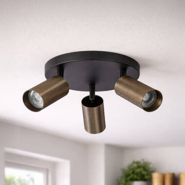Image of Westport Moto Knurl 3 Light Ceiling Spotlight Plate