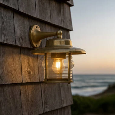 Image of Westport Coastal Nantucket Outdoor Hanging Lantern Wall Light
