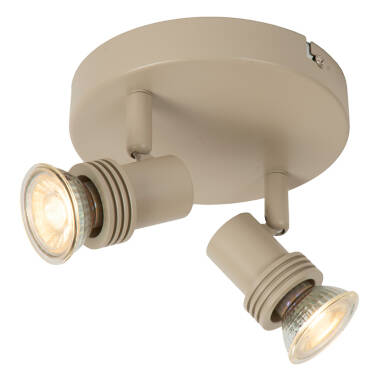Image of Lucide Kianti 2 Light Ceiling Spotlight Plate