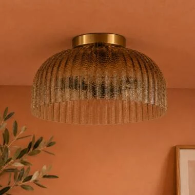 Wisteria Pulse Glass Flush Ceiling Light