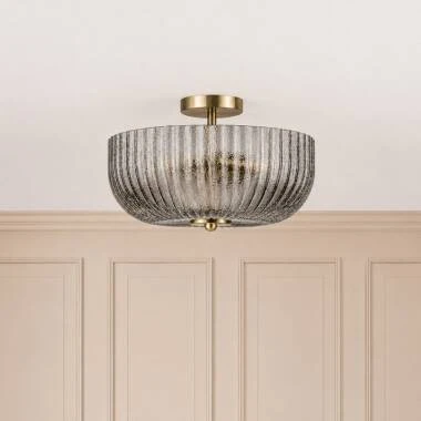 Wisteria Pulse Glass Semi-Flush Ceiling Light