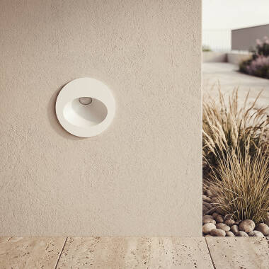 Image of Edit Coney 3W Round Recessed Outdoor Wall Light