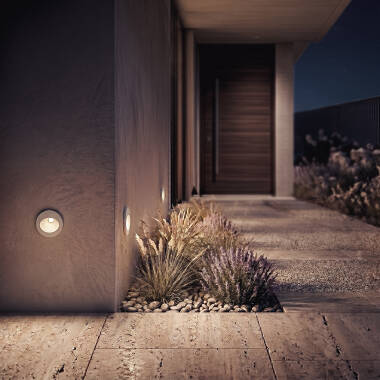 Image of Edit Coney 3W Round Recessed Outdoor Wall Light