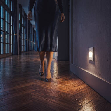 Image of Edit Bark Warm White LED Recessed Wall Light with PIR Sensor