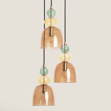 Image of Edit Baudelaire Glass 3 Light Cluster Ceiling Pendant