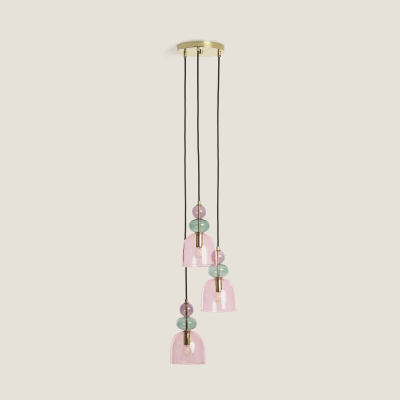 Image of Edit Baudelaire Glass 3 Light Cluster Ceiling Pendant