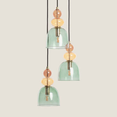Edit Baudelaire Glass 3 Light Cluster Ceiling Pendant
