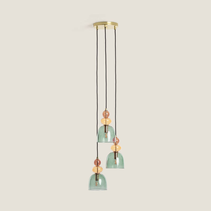 Image of Edit Baudelaire Glass 3 Light Cluster Ceiling Pendant