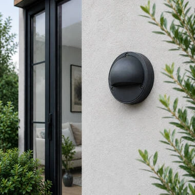 Image of EasyFit Core 12v Garden Lights - Ivy LED Outdoor Flush Wall Light - Matt Black