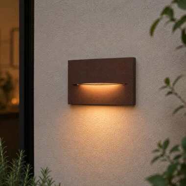 Image of Edit Terra LED Rectangular Outdoor Flush Wall Light