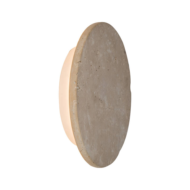 Image of Westport Elsa Travertine Stone LED Flush Wall Light