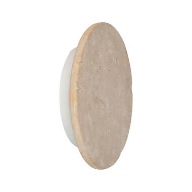 Image of Westport Elsa Travertine Stone LED Flush Wall Light