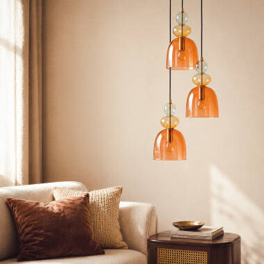 Image of Edit Baudelaire Glass 3 Light Cluster Ceiling Pendant