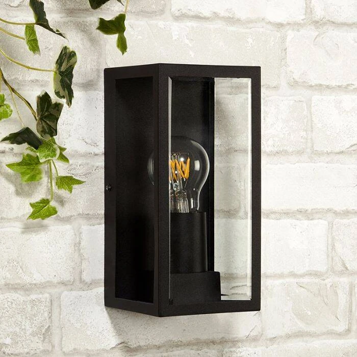 Image of Searchlight Edison Half Lantern Outdoor Wall Light