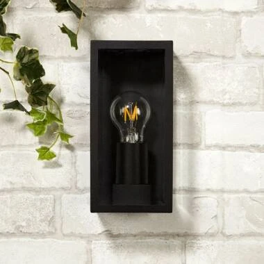 Image of Searchlight Edison Half Lantern Outdoor Wall Light