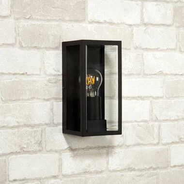Image of Searchlight Edison Half Lantern Outdoor Wall Light
