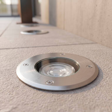 Image of Round Recessed Ground Light for GU10 Light Bulb