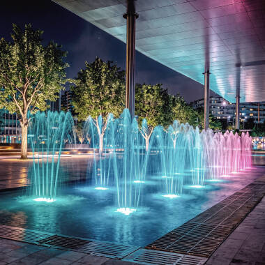 Image of Edit 15W 24V Submersible Colour Changing LED Surface Garden Spotlight IP68