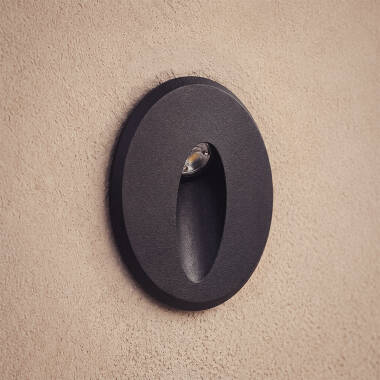 Image of Edit Adam 3W LED Oval Recessed Wall Light